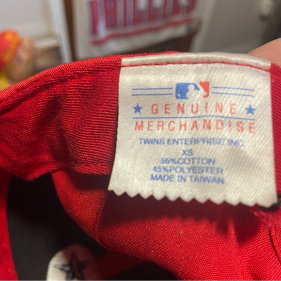 Vintage Twins Enterprise Youth Red Philadelphia Phillies Snapback Hat - Picture 3 of 4